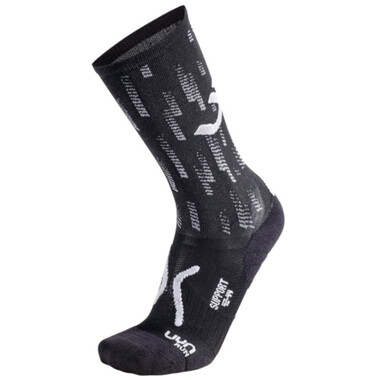 Calcetines UYN RUN SUPPORT Negro/Gris 0